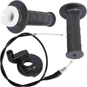 Throttle Cable Twist Handle Grip Handlebar Compatible with Suzuki AC50 DR100 DR125 DRZ125 F50 GN125 GN250 GT125 GT185 GZ250 JR50 JR80 RG125 RM125 65 RM80 RM85 RV125 SP125 T250 T350 TS100 TS125