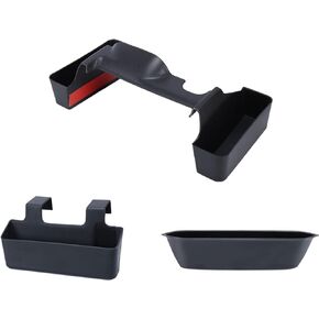 3PCS Gear Shift Console Side Tray Organizer, Center Console Hanging Storage Box, Passenger Side Co-Pilot Organizer Compatible with 2011-2018 Jeep Wrangler JK JKU Interior Accessories