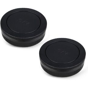 JJC 2-Pack RF Mount Body Cap Cover & Rear Lens Cap Cover for Canon EOS R100 R50 R8 R6 Mark II R10 R7 R5C R3 R6 R5 RP R Mirrorless Camera & RF Mount Lenses, RF Back Lens Cap Cover Sensor Dust Cap Cover