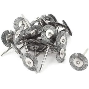 10PCS Stainless Steel Wire Wheel with 1/8" Shank, Wire Cleaning Brush Set for Rotary Tools Accessories