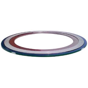 Sterling Seal and Supply , Inc. API 601 9000IR1316PTFE600 Green Band with White Stripe 316SS/PTFE Spiral Wound Gasket with 316SS Inner Ring, -150 to 500 degrees F Temperature Range, 1.06" ID, 2.88" OD, for 1" Pipe Size
