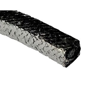 Lamons SSS1100TCP.562x1-V Sterling Seal & Supply Expanded Flexible Braided Packing 9/16" Cross Section, 1" Cut Length 1100TCP-V, Graphite.562", Black