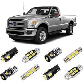 Blue Interior LED Light Kit for 1999-2016 Ford F250 F350 F450 F550 F-Series Super Duty Trucks Super Bright Interior LED Bulbs Package + Cargo + License Plate Lights and Install Tool