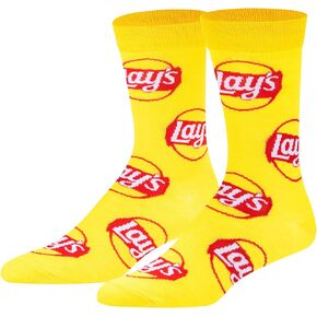 Crazy Socks, Lays Potato Chips, Flavorful Salty Party Snack, Novelty Print Socks