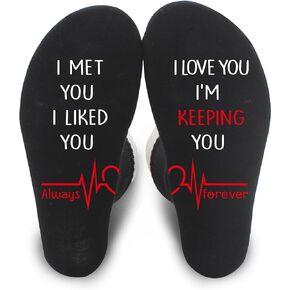 Anniversary Valentines Day Birthday Romantic Gifts For Wife Girlfriend Boyfriend, Novelty Socks For Men Women