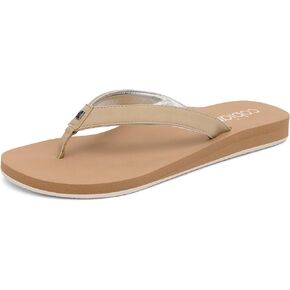 Cobian Women's Skinny Bounce Flip Flops, Tan, 9