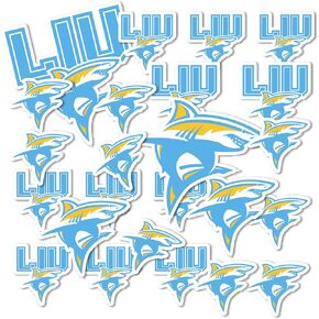 Desert Cactus Long Island University Sticker LIU Sharks Stickers Vinyl Decals Laptop Water Bottle Car Scrapbook T1 (Type 1-1)