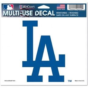 Wincraft MLB Los Angeles Dodgers 14420012 Multi-Use Colored Decal, 5" x 6"