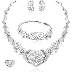 Woman Jewelry Sets Gold Jewelry Sets XXOO Women's Gold Jewelry Fashion Jewelry Necklaces Earrings Woman Accessories Bracelets Jewelry Gifts Love Necklaces