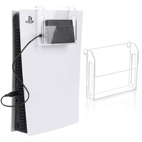 Desing Wish PS5 Hard Drive Holder Organizer for Storing Gaming Hard Drives, Acrylic Clear Holder Compatible with Playstation 5 Disc/ Digital Edition