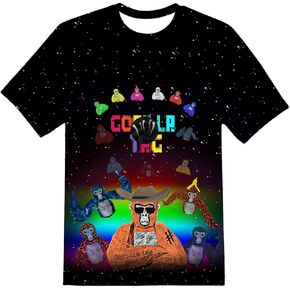 3D Printed T-Shirt Boys and Girls Fashion Game Crew-Neck Fashion top in Saudi Arabia