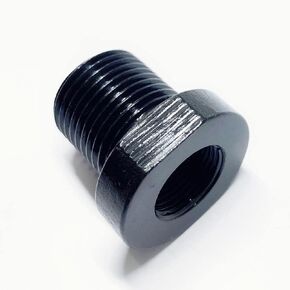 14x1 LH Female to 3/4x16 Male Thread Adapter Steel Black