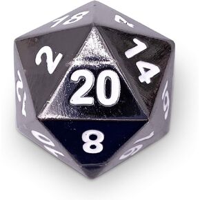 Norse Foundry 45mm Full Metal D20 Boulder Dice - Drow Black
