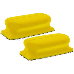 Dura-Gold Pro Series Rectangle 4" x 1-3/4" Hand Sanding Block Base Handle with Hook & Loop Backing, 2 Pack - Attach Pad to Contoured 4" Sanding Blocks Sandpaper - Sand Wood Woodworking Furniture Paint in Kuwait