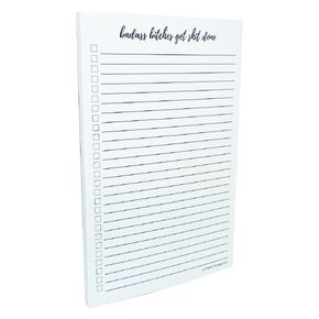 Funny Tear Off Things To Do List Notepad for Women - Badass Bitches Get Shit Done - Daily Checklist, Memo Note Pad, Shopping, Appointment, Reminder List