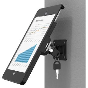 iPad Wall Mount – Tablet Wall Mount Holder with Anti-Theft Aluminum Security Lock System, Compatible ONLY with iPad 10.2-Inch (9th, 8th, 7th Gen.), Adjustable Design – Black