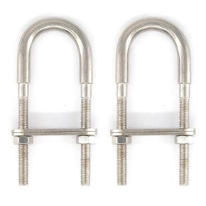 304 Stainless Steel U Bolt Set Marine Boat Deck Hardware M8x120 2PCS