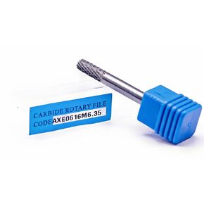 1pcs 1/4' Shank 10mm" Cutting DiameterTungsten Carbide Burr Cycliner Shape Rotary Files Porting Burr
