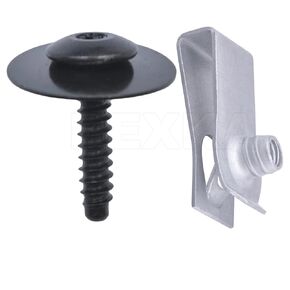 10 مجموعات من Rexka Fender Liner Splash Shield Bolt Screw Nut 11548270 متوافق مع GM شيفروليه كامارو كولورادو كروز إكوينوكس إمبالا ماليبو ترافيرس كاديلاك ATS CT6 CTS XT5 XTS