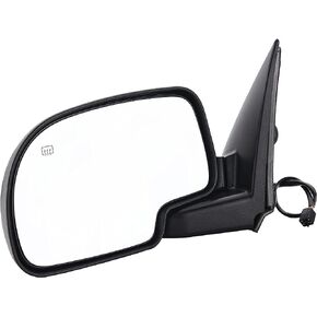 Side View Mirror Replacement Fit for 1999-2002 Chevy Silverado 1500 2500 HD 3500 HD,GMC Sierra 1500 2500 HD,GMC Yukon/Yukon XL 1500 Black Power Adjusted Heated Manual Folding Driver Side