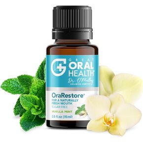 OraRestore Bad Breath Treatment for Adults Halitosis: Dentist Formulated Oral Rinse Concentrate Tooth Oil Liquid Toothpaste, Fresh Breath Mouthwash for Dry Mouth, Oral Care, Healthy Gums & Teeth 15ml