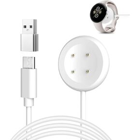 for Pixel Watch 2 Charger [4 Pin], Replacement Magnetic Charging Dock Stand Cable for Fitbit Sense 2 & 1 Fitbit Versa 4 & 3, Portable USB-C Fast Charger with USB Adapter
