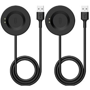 E ECSEM Charging Cable Compatible for iTouch Air 4/iTouch Air 3/iTouch Sport 4/iTouch Sport 3 Smartwatch, 2Pack Replacement USB Charging Charger Cord for iTouch Air 4 Smart Watch Accessories, Black