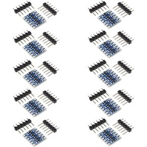 10PCS 4 Channels IIC I2C Logic Level Converter 3.3V-5V Bi-Directional Shifter Module for Arduino(Pack of 10pcs)