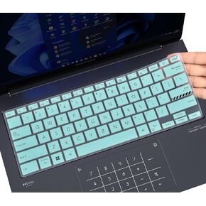 CaseBuy Keyboard Cover for 2023 ASUS ZenBook 14X OLED UX3404 UX3404VA Q410VA Q420 Q420VA, Zenbook 14 Flip OLED UP3404, Zenbook Pro 14 OLED UX6404 Laptop(NOT Fit 2024) -Black