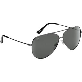 Flying Fisherman Crew Aviator Polarized Sunglasses, Gunmetal Frame/Smoke Lens, Medium