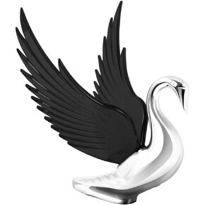 GG Grand General 48053 Black 8.5 X 7.5 inches Chrome Bugler Hood Ornament with Windriders