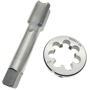 M28 X 1.25 Tap and Die Set RH Right Hand Straight Fluted Machine M28x1.25 Tap Die Threading Tool, M28x1.25 Thread Tap and Die RH Hand Tool