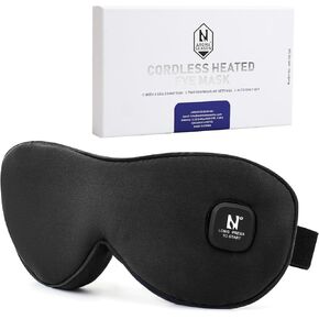 Aroma Season Cordless Heated Eye Mask, Warm Eye Compress for Dry Eyes, Styes, Blepharitis, Chalazion, Heat Therapy to Unclog Gland (Black)