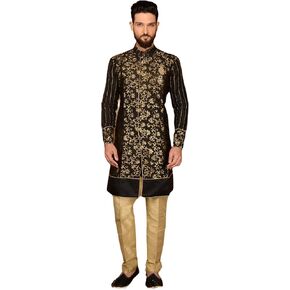 Indian Royal Designer Ethnic Wear Traditional Indo-Western Wedding Sherwani For Men in Kuwait