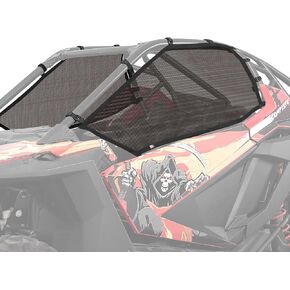 KEMIMOTO PRO R Window Mesh UTV Roll Cage Window Net Ventilated and Sun Protective Net Compatible with 2022-2024 Polaris RZR PRO R UTV Window Netting for 2 Seater