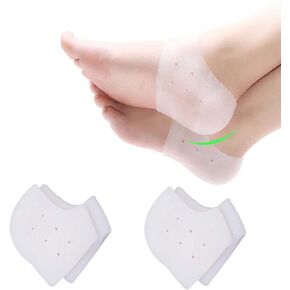 Silicone Heel Protector, Heel Cushion, Heel Pads,Gel Heel Cups(4 Pieces), for Plantar Fasciitis,Blister, Cracked Foot, Bone Spur Relief,Heel Pain, Achilles Tendinitis for Men & Women