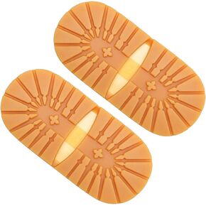 2 Pairs Durable Soft Shoe Sole Repair,Shoe Sole Replacement Rubber for Sports Shoes Leather Shoes(Black Forefoot)