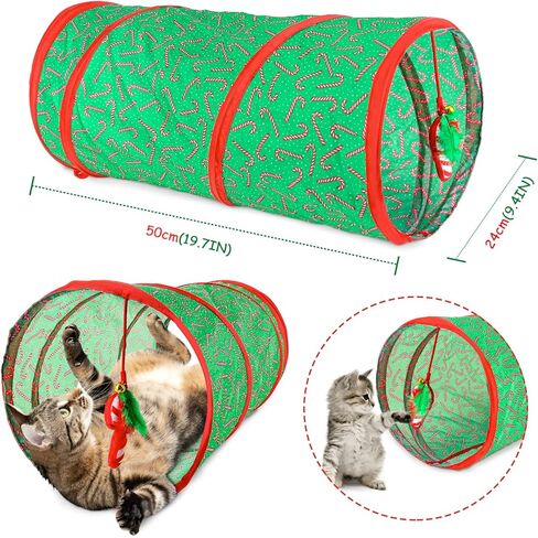 ألعاب القطط ألعاب القطط ملحقات تفاعلية للقطط الداخلية تشمل كرة نفق القطط، 11 قطعة جوارب عيد الميلاد هدايا للقطط in Kuwait