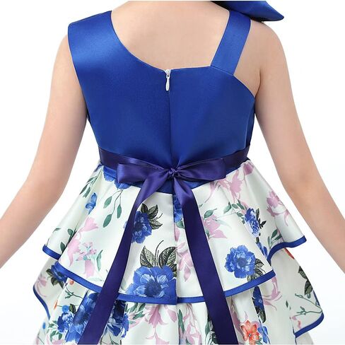 Flower Girl Dresses for Wedding Birthday Pageant Tea Party Ruffles Layered Floral Formal Dresses 2-10 Years in Saudi Arabia