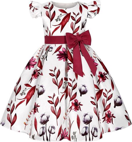 Flower Girl Dresses for Wedding Birthday Pageant Tea Party Ruffles Layered Floral Formal Dresses 2-10 Years in Saudi Arabia