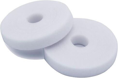 Reusable Fastening Cable Ties Nylon Tape 5 Meter (2 Pack) Black, 3/5 inch Double Side Hook Roll Hook and Loop Straps, Wires Cords Management Wire Organizer Straps(CTH&L_H100) in Kuwait