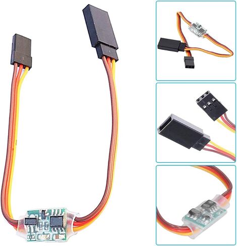 2 pcs Servo Reverser Servo Signal Reverser Module 3.6V - 24V 5A Rotation Inverter Steering Gear JR Servo Plug with Servo 1 to 2 Y Harness Male to Female Extension Cable in Saudi Arabia
