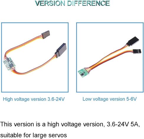 2 pcs Servo Reverser Servo Signal Reverser Module 3.6V - 24V 5A Rotation Inverter Steering Gear JR Servo Plug with Servo 1 to 2 Y Harness Male to Female Extension Cable in Saudi Arabia