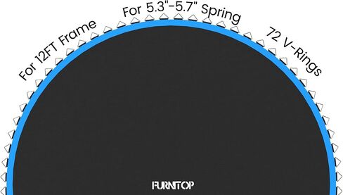 Trampoline Replacement Mat - Fit 14ft Round Trampoline with Spring Tool -Fits 6.5/5.5（±0.2）" Springs Trampoline Accessories in Saudi Arabia