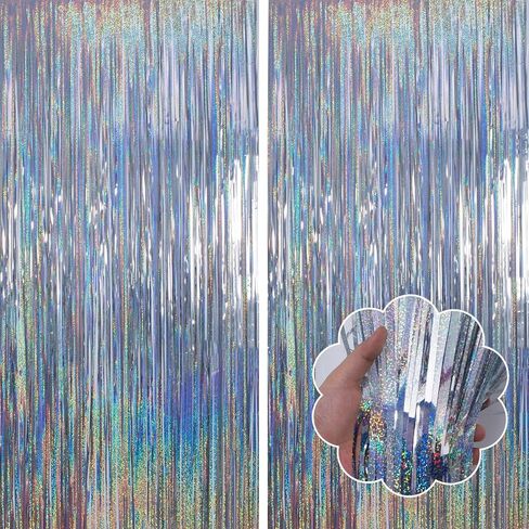 2 حزمة 3.3x8.2 قدم الوردي بهرج احباط هامش خلفية الستائر المعدنية اللافتات حزب زينة الصورة كشك الدعائم لعيد ميلاد فتاة الزفاف المشاركة ديسكو العازبة عطلة الاحتفال in Kuwait