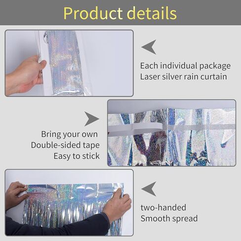 2 حزمة 3.3x8.2 قدم الوردي بهرج احباط هامش خلفية الستائر المعدنية اللافتات حزب زينة الصورة كشك الدعائم لعيد ميلاد فتاة الزفاف المشاركة ديسكو العازبة عطلة الاحتفال in Kuwait