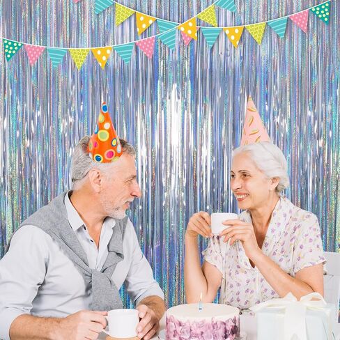 2 حزمة 3.3x8.2 قدم الوردي بهرج احباط هامش خلفية الستائر المعدنية اللافتات حزب زينة الصورة كشك الدعائم لعيد ميلاد فتاة الزفاف المشاركة ديسكو العازبة عطلة الاحتفال in Kuwait