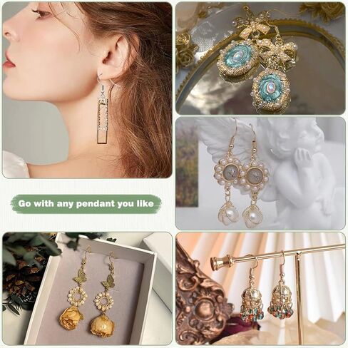 Hypoallergenic Earring Hooks 120PCS, Silver Stainless Steel Wires Fish Hooks Earrings for Jewelry Making, , with 120PCS Clear Rubber Earring Backs for Jewelry Findings in Kuwait