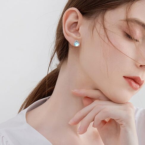 أقراط التنين للنساء 925 فضة التنين مخلب Moonstone وأقراط مجوهرات هدايا عيد الأم للنساء الفتيات in Kuwait