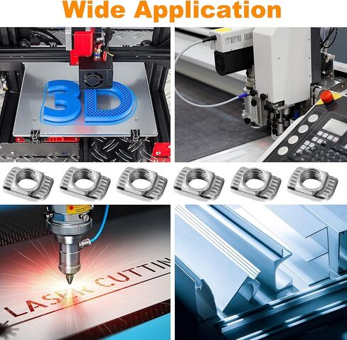 150 قطعة من صواميل T من سلسلة 2020، صواميل على شكل حرف T، صواميل مطرقة على شكل حرف T - صواميل T منزلق من الفولاذ الكربوني المطلي لملف الألومنيوم (M3، M4، M5) in Kuwait